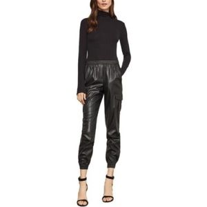 XS BCBG MaxAzria faux leather joggers - excellent condition